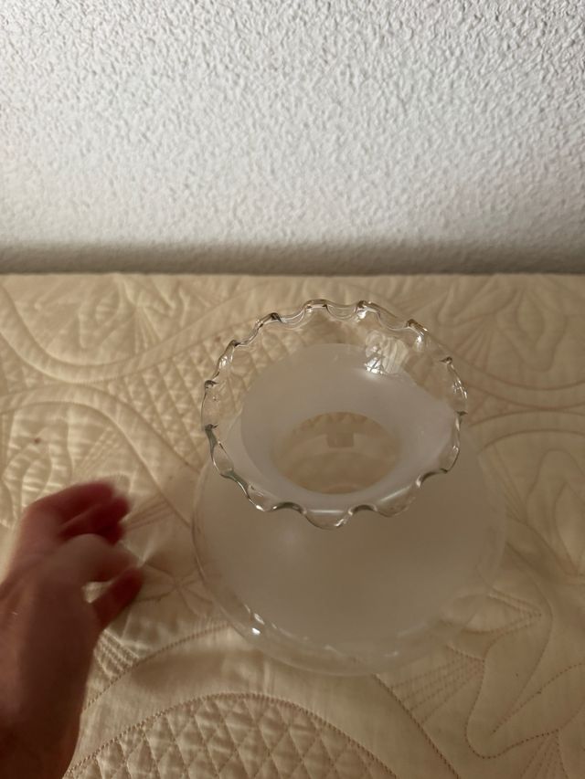 6 tulipas cristal blanco opalino