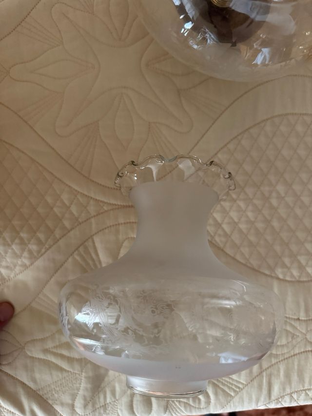 6 tulipas cristal blanco opalino