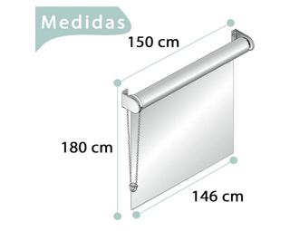 Estores enrollables gris 131 cm y 146 cm