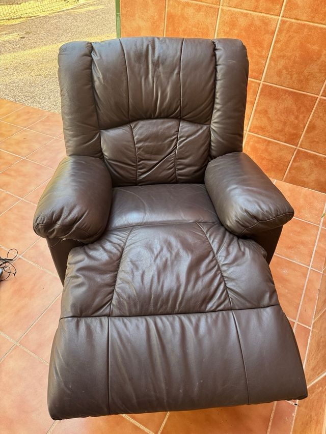 Sillón Relax Marrón Piel