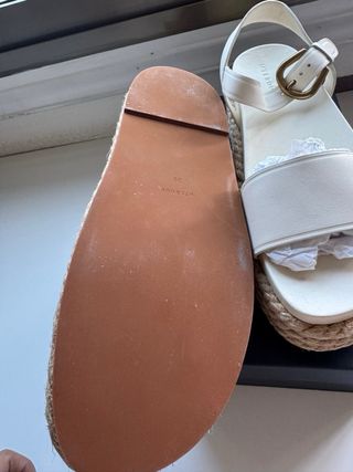 Sandalias Uterqüe esparto blancas 39