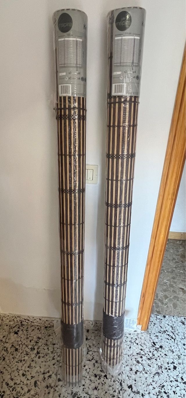 Persianas bambú nuevas 150x300cm x2
