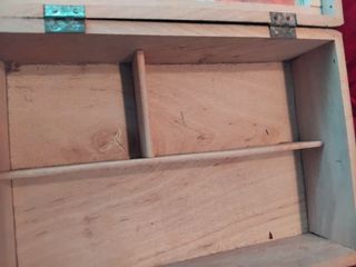 Joyero antiguo de madera pintado