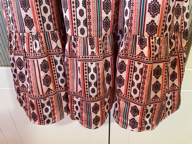 Vestido NIZA talla 46 sin manga tono coral/naranja