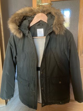 Abrigo niño verde con capucha -  El corte ingles 