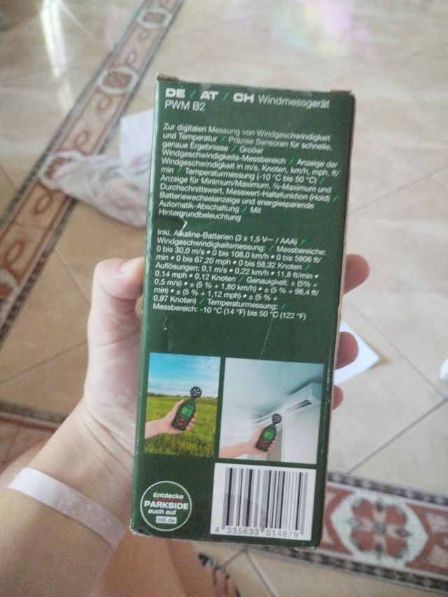 Medidor viento-temperatura Parkside