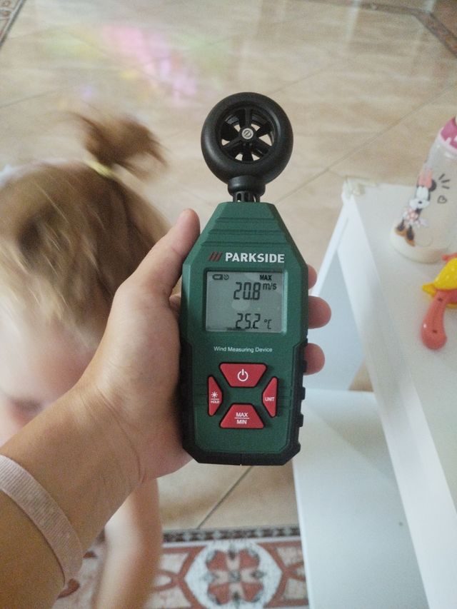 Medidor viento-temperatura Parkside