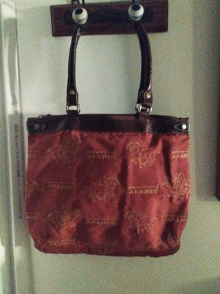 Bolso ARANDU - Cuero y Tela Rojo