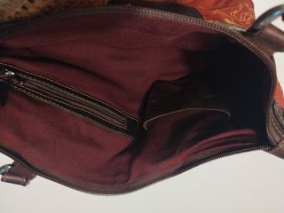 Bolso ARANDU - Cuero y Tela Rojo