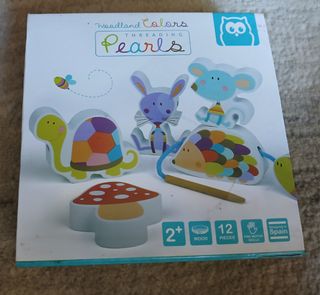 Pack Juego de enhebrar +puzzle madera formas.