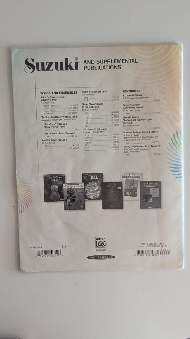 Suzuki Cello School, Volume 2: Cello Part