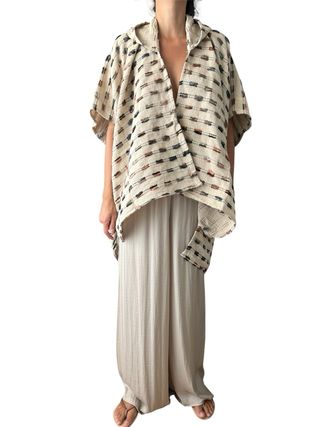 Kimono mujer beige y multicolor