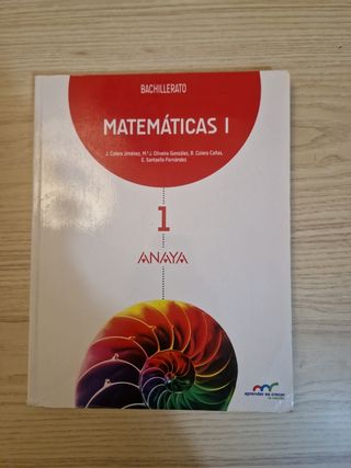 Libro Escolar  de Matemáticas 1°Bachillerato 