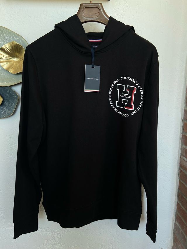 Tommy Hilfiger felpa nera uomo