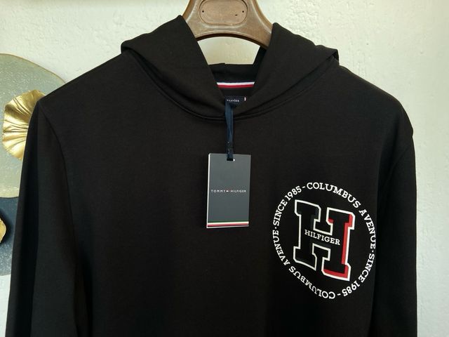 Tommy Hilfiger felpa nera uomo