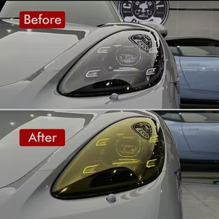 Lamina Vinilo Sticker PVC Faros Amarillo 60*30