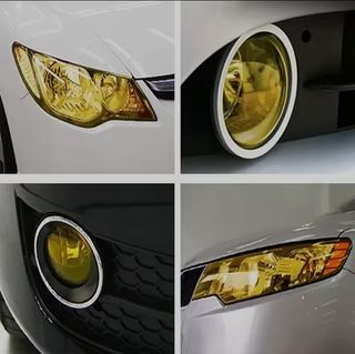 Lamina Vinilo Sticker PVC Faros Amarillo 60*30