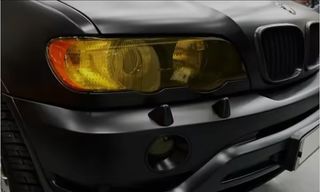 Lamina Vinilo Sticker PVC Faros Amarillo 60*30