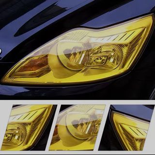 Lamina Vinilo Sticker PVC Faros Amarillo 60*30