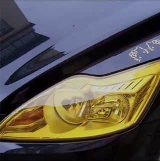 Lamina Vinilo Sticker PVC Faros Amarillo 60*30