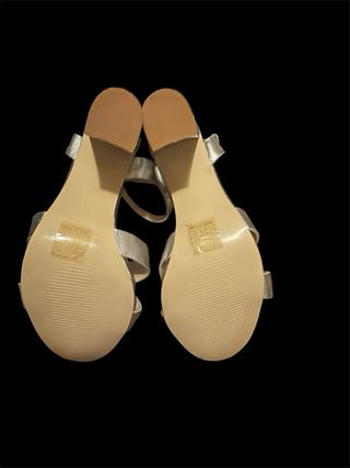 Sandalias Plataforma Plata - Tacón Ancho
