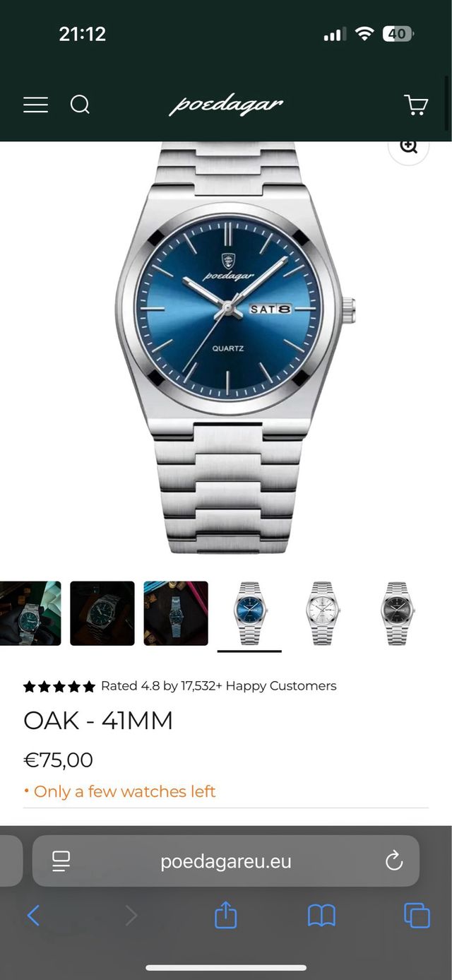 Reloj Poedagar Oak cuarzo