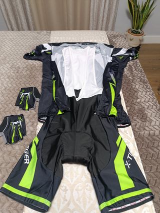Guantes ciclismo y meillot XXL Marca X-Tiger - a e