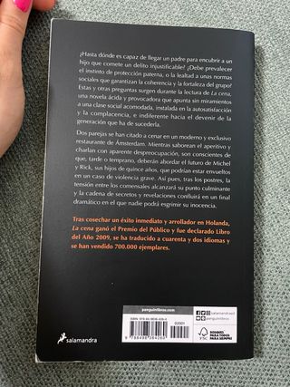Libro “La cena” de Herman Koch