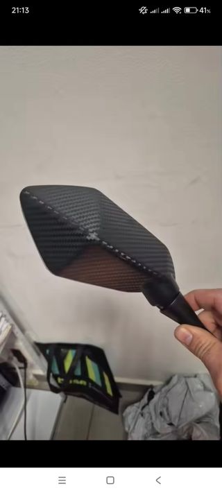 Espejos moto carbono universales - Yamaha Honda Ka