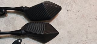Espejos moto carbono universales - Yamaha Honda Ka