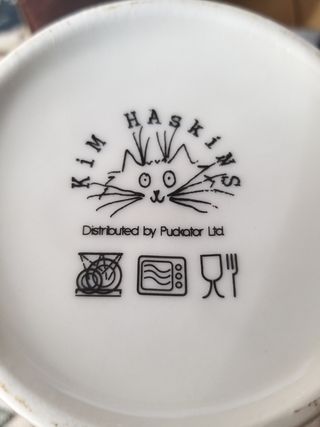 Taza Gato y monederos. Lote