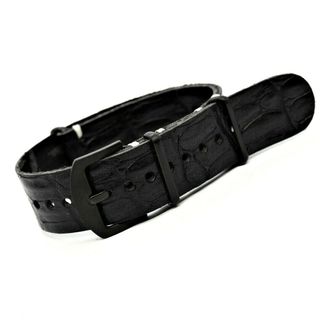 Correa de reloj de cuero negro 18-24mm