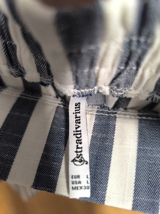 Pantalones rayados blanco-azul