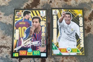 Cromos Adrenalyn XL: Messi firmado & Ronaldo
