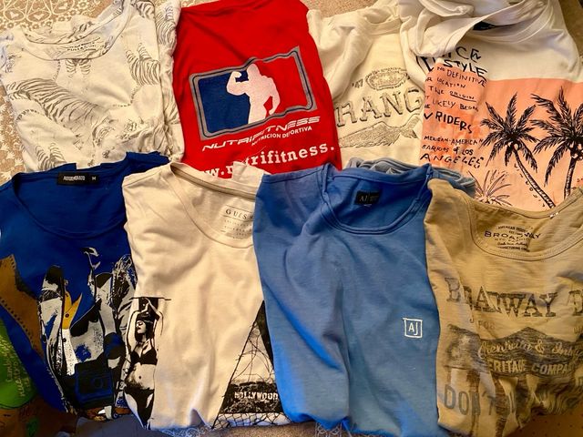 8 Camisetas Hombre M - Multicolor