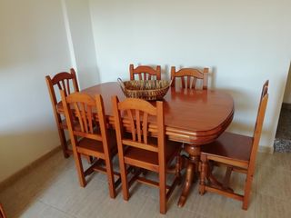 Comedor Pino Miel con 6 Sillas