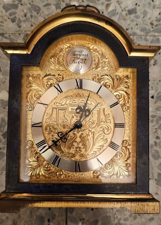 Reloj suizo dorado-tempus fugit
