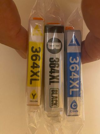 3 Cartucce HP 364XL (Ciano, Nero, Giallo)