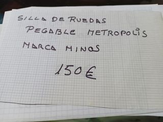 Silla de ruedas Minos plegable