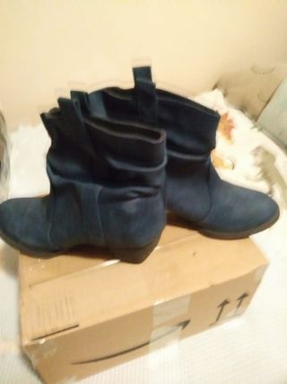 Botines Zara azules mujer, talla 38