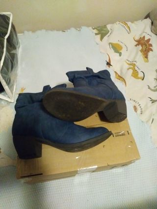 Botines Zara azules mujer, talla 38