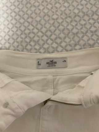 Mini Falda Vaquera Hollister Blanca