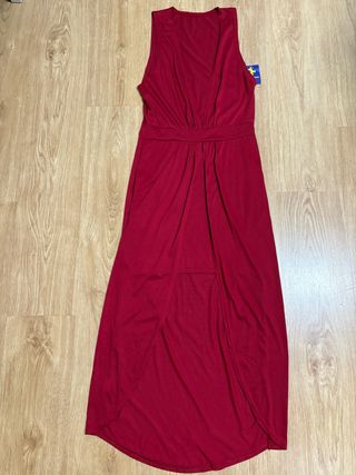 Vestido midi granate