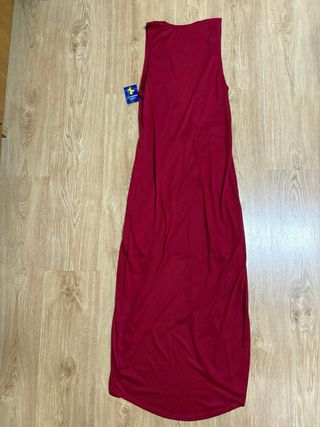 Vestido midi granate