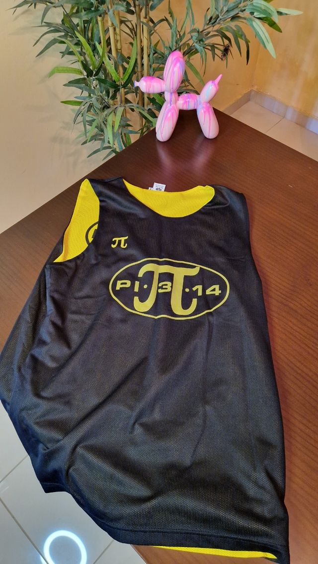 Camiseta baloncesto reversible amarilla y negra