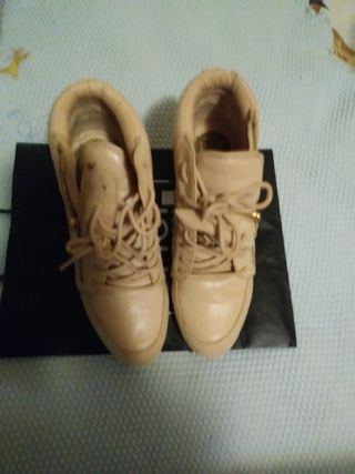 Botines Bershka beige 38 - cuña