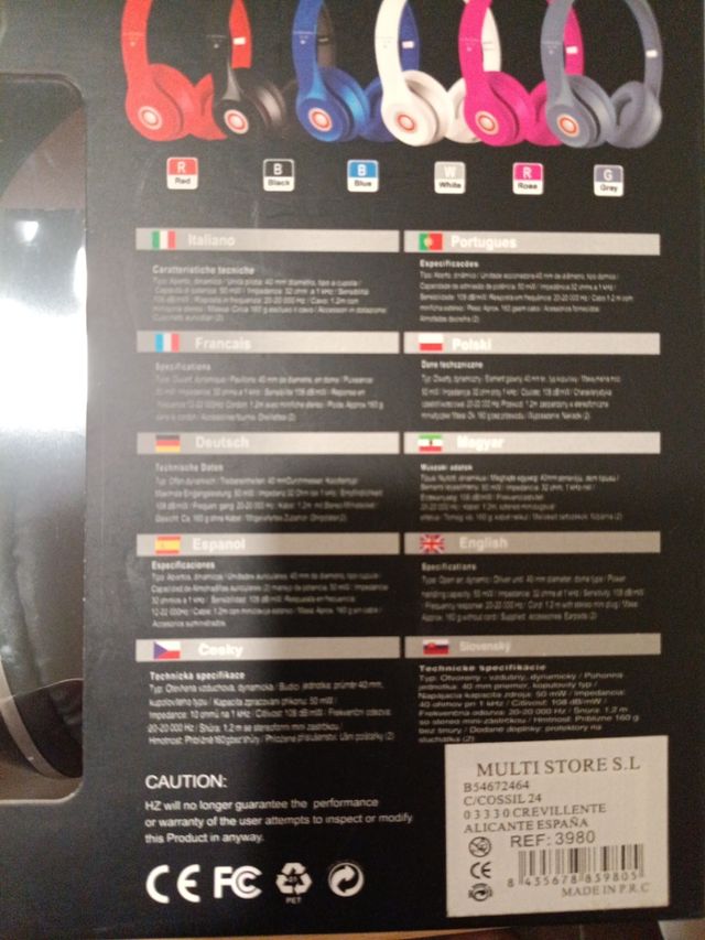 Auriculares Hanizu HZ-100