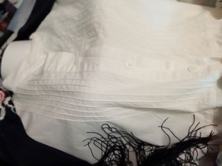 Falda huertana: azul y blanca