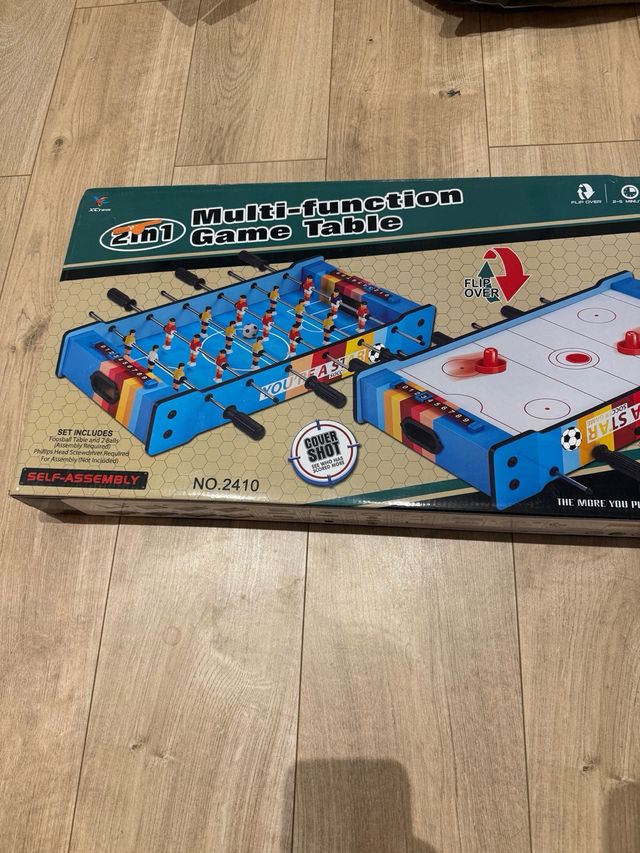 Mesa juego 2x1 futbolín hockey