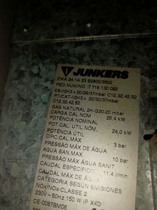 Despiece caldera Junkers Euroesmat